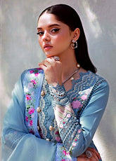 Crimson Bloom By Saira Shakira Embroidered Lawn 3 Piece Unstitched Suit CSS25BUL D-1B ZERENE